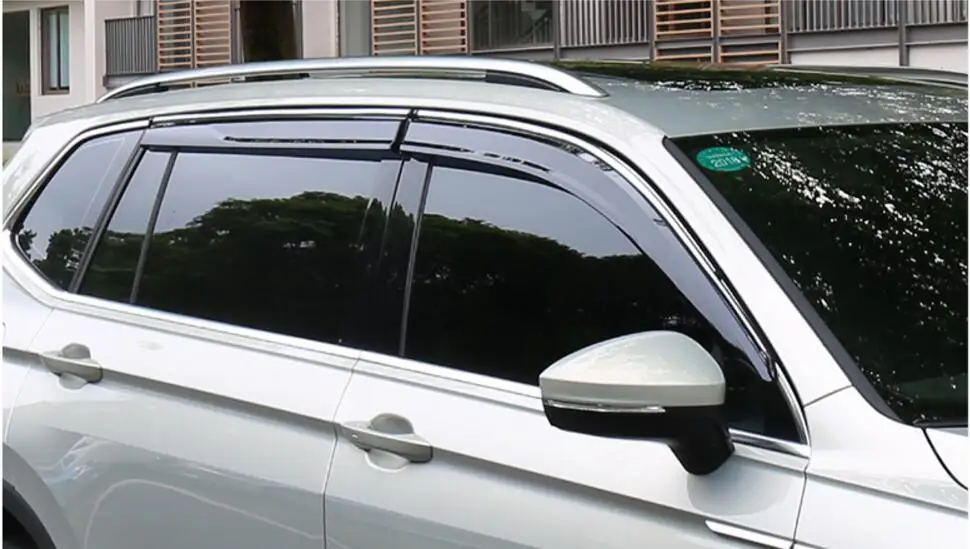 

4pcs Chrome Window Visor Deflector Sun Rain Shield For VW Volkswagen Tiguan 2016 2017 2018 2019