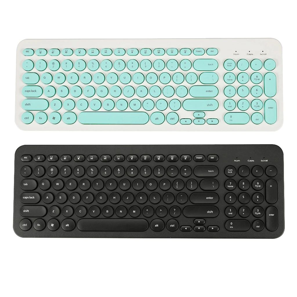 Professional Game Wired Keyboard Ultra-Quiet Retro Round Keycap Keyboards For Laptop PC Computer Home Office Gaming Keyboard