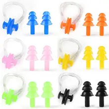 

Ear Plugs Nose Clip Set Useful Solid Color Universal Safe Ear Plugs Nose Clip Set for Underwater Ear Protection Nose Clip
