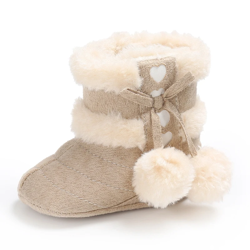 Focusnorm/теплые зимние сапоги для малышей; флисовая вязаная детская обувь для нахождения в кроватке; лоскутные сапоги