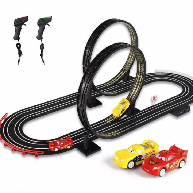 1:64 Electric Railway Track Car Toy Profession Autorama Double Circuit Slot Car Race Track Children's Educational Game Toys 2