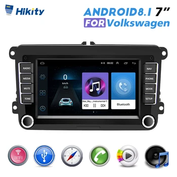 

Hikity Android 8.1 Double Din GPS Car Stereo Radio 7'' TFT Capacitance Touch Screen Car MP5 Player with GPS FM AM Radio for VW