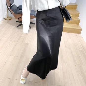 

Women Autumn And Winter Loose Skirt 2019 Female Empire Waist A-Line Mid-Calf All-Match Female Skirts
