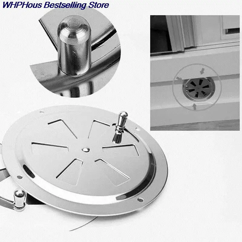 Air Louver Vent Stainless Steel 316 Boat Marine Round Grille Ventilation Louvered Ventilator Grill Cover Side Knob Opening 1pc air vent grille