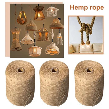 

Jute Twine Jute Strings 3 Ply 1/2/3/4/5/6mm Thickness Jute Rope for Decoration DIY Arts Bundling Crafts Wrapping HYD88