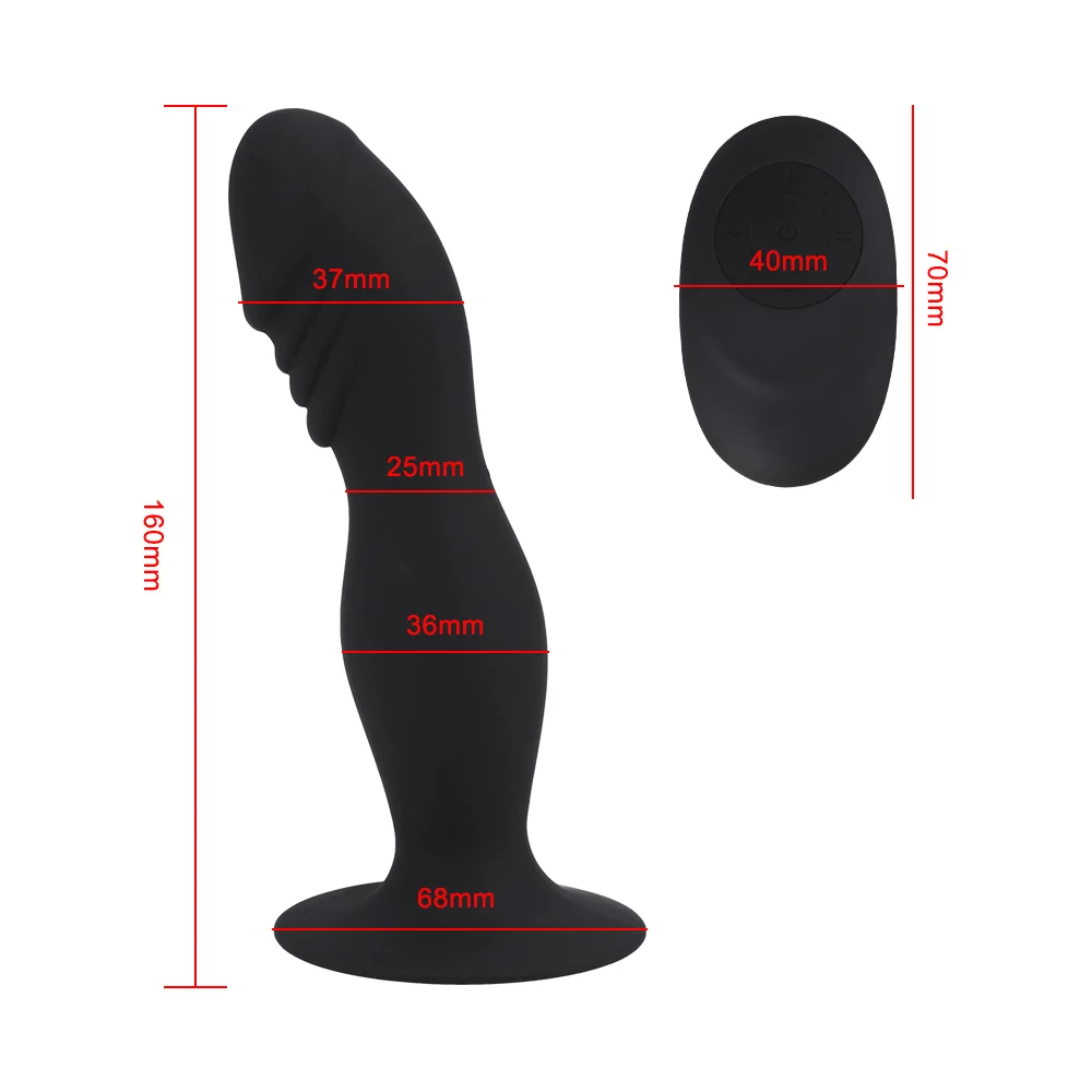 Butt Plug Vibrating Wireless Remote Control 10 Speeds Dildo Anal Vibrator G-spot Prostate Massager Suction_voghion.com