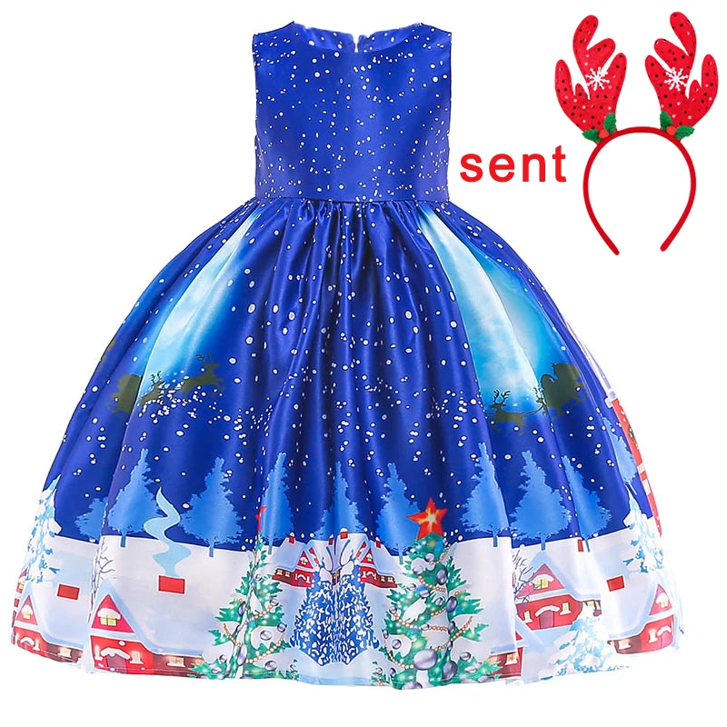Новинка г.; зимнее рождественское платье для маленьких девочек; Детские платья с Санта-Клаусом; платье принцессы; вечерние платья для девочек; костюм