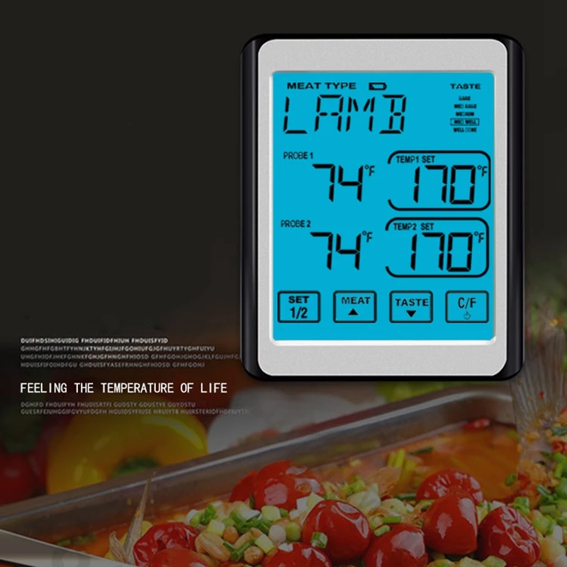 Термометр для мяса двойной зонд цифровой мгновенный термометр для барбекю для духовки кухонный гриль