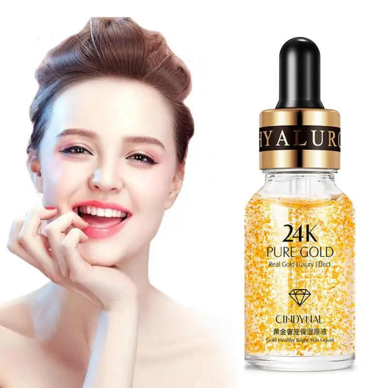 24k Gold Skin Lightening Serum Moisturizing Nourishing Antiaging Anti