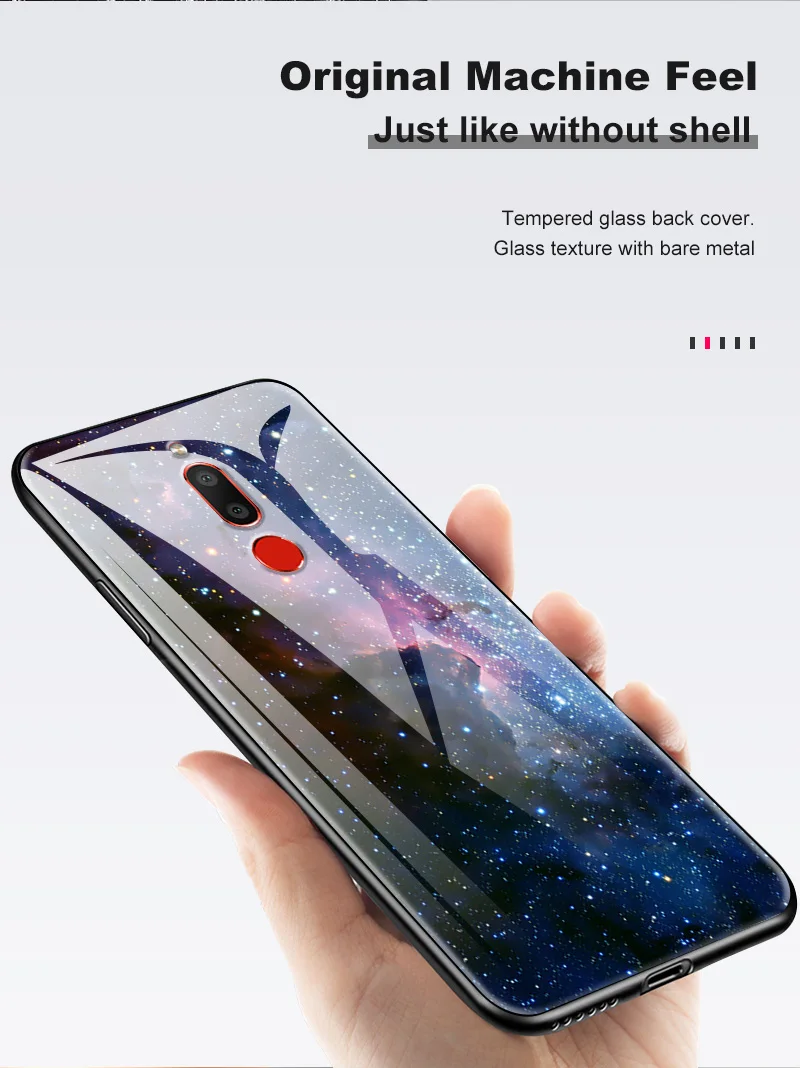 Роскошный чехол для Meizu 16s 16th плюс 16X M6T M882Q M892Q заднее закаленное Стекло чехол для Meizu M5 M6 M8 M9 Примечание печатных темно силиконовый чехол