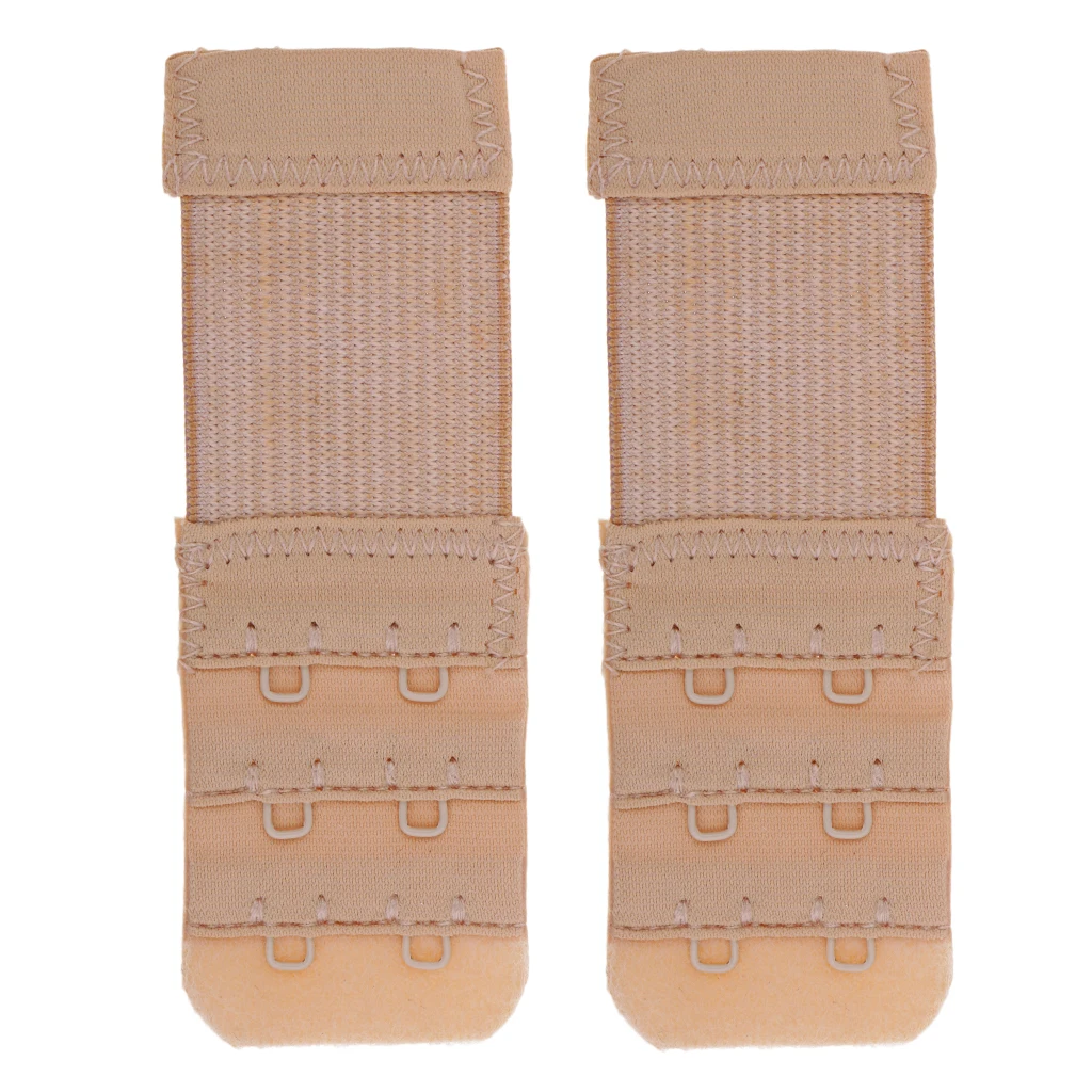 

2 Pcs Bra Extender Extension Elastic 2 Hooks Clip On Strap Soft Bra Band Extend Adjustable Belt Buckle Underwear