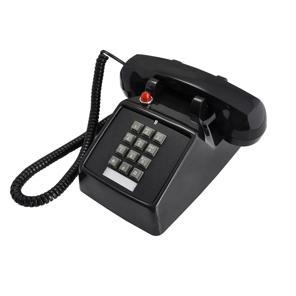 Corded Black Telephones Land Line Home Vintage Classic Analog Telephone Single Desk Landline for Hotel |