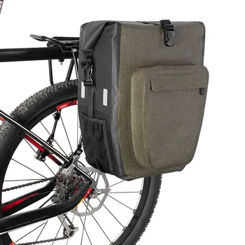 

Bicycle Handlebar Bag Waterproof Cycling Bag Capacity Shelf Pack 27L black khaki Outdoor sports cycling Bike accessories