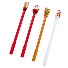 20 шт ручка-подарок к Рождеству гелевая ручка Рождественская нейтральная ручка 0,5 черная Студенческая нейтральная ручка канцелярские принадлежности