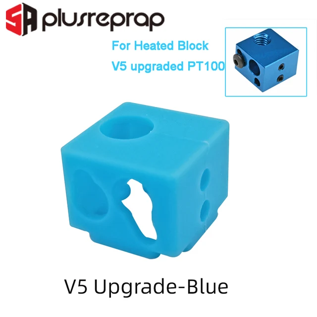 3D Printer Parts Silicone Sock for V6 Volcano MK8/MK9/CR10/CR10S Heated Block Warm Keeping Cover V5 Upgrade-Blue