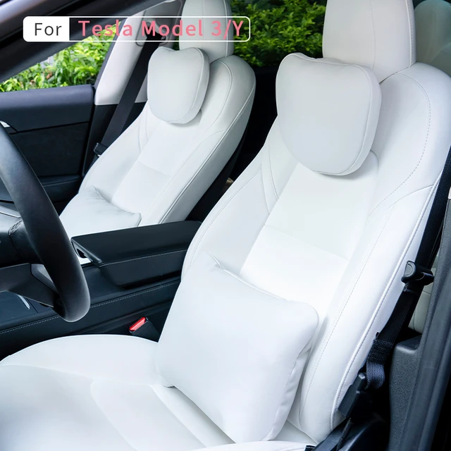 Auto sitz hals kissen Für tesla modell 3/modell y Sitz lenden kissen  kopfstütze Hals und taille unterstützung Innen zubehör - AliExpress