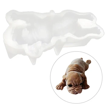 

NEW-Gummy Mold Dog Chocolate Mold Animal Silicone Soap Baking Manual DIY Shar Pei Decoration Accessories