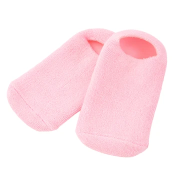 

1 pair Moisturize Spa Socks Repair Cracked Skin Treatment Gel Soft Moisturizing Feet Socks Silicone Gel Booties SPA Insoles