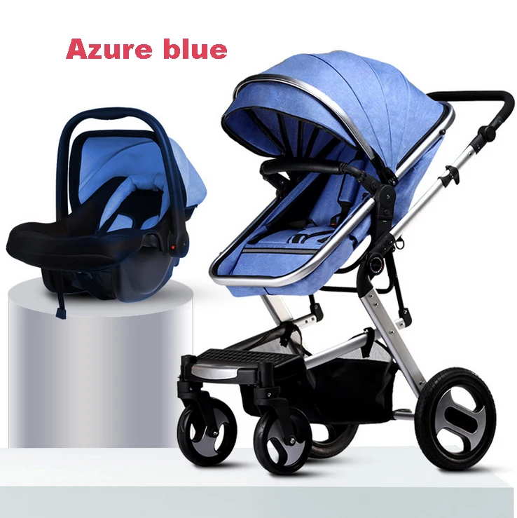 

Two-in-one high landscape stroller can sit reclining four-wheel shock absorber folding two-way BB stroller baby stroller
