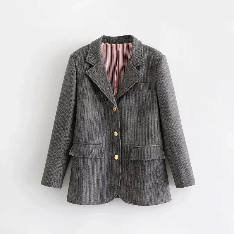 

Lf32 2019 Autumn New Style WOMEN'S Dress Casual Versatile Slim Fit Slimming Single Breasted Twill Long Sleeve Suit Jacket