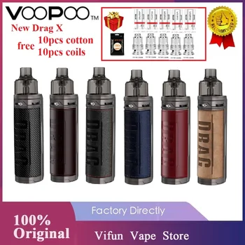 

Free Gifts Original VOOPOO Drag X Mod Pod Vape Kit with TFT Color Screen & GENE.TT Chip E-Cig Vaporizer Vs Vinci X /Aegis Boost