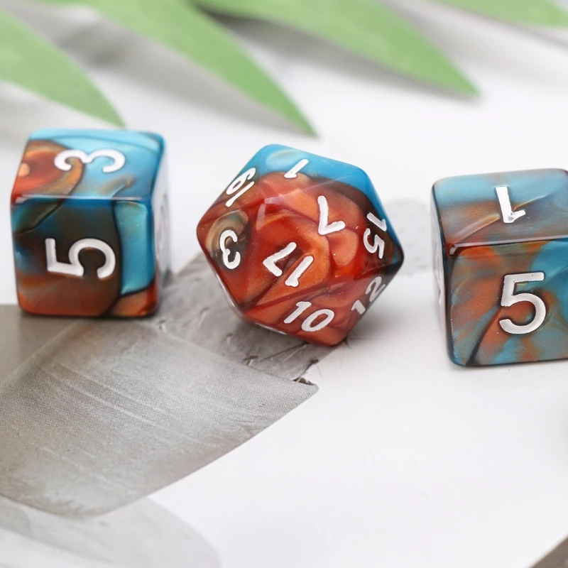 11 шт. D4 D6 D8 D10 D12 D20 двухсторонние кубики для RPG DND D& D набор для настольных игр