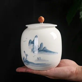

Tea Containers Ceramic Sealed Can Hand-Painted Queen Tea Canned Tea Box Tea Storage Ceramic Jar Tea Storage Box Tea Jar Puer Tea