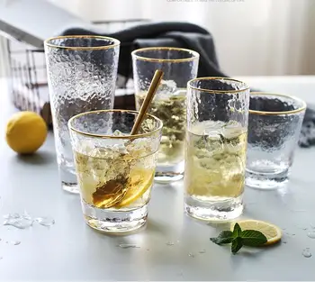 

Simple European Phnom Penh Glass Creative Coffee Teacup Juice Mugs Milk Cafe Cup 1pcs 260-400ml Beer Swig Cocktail Glasses