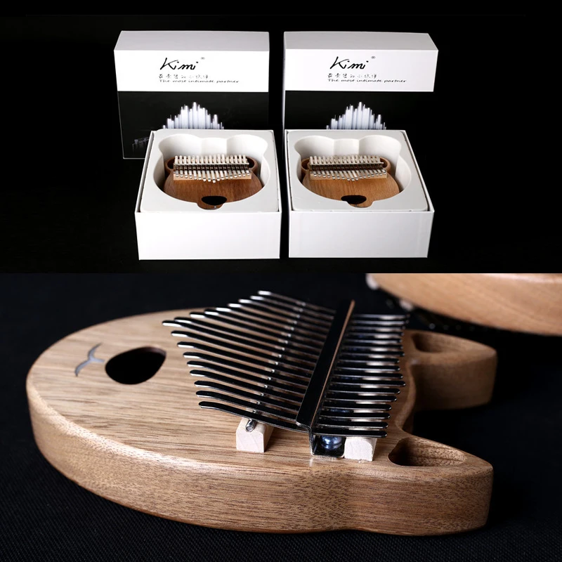 17 Key Kalimba африканская «пианино для больших пальцев» цельная древесина полый палец перкуссионная клавиатура для детей подарок ананас твердая древесина калимба KB23