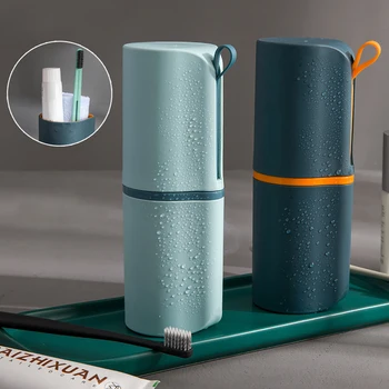 

Portable Toothbrush Storage Box Outdoor Travel Hiking Camping Tooth Mug Storage Case Pencil Holder TPE ABrushing Cup