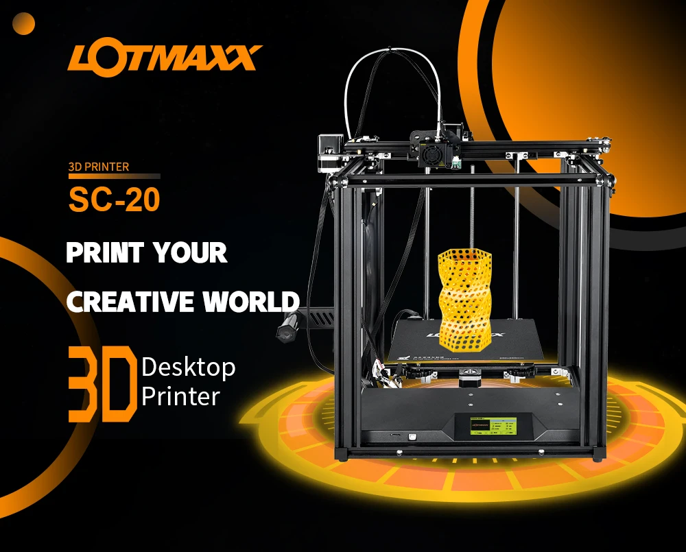 LOTMAXX SC-20 3D Printer V-slot Resume Power Failure Printing Desktop Diy Impresora 3D
