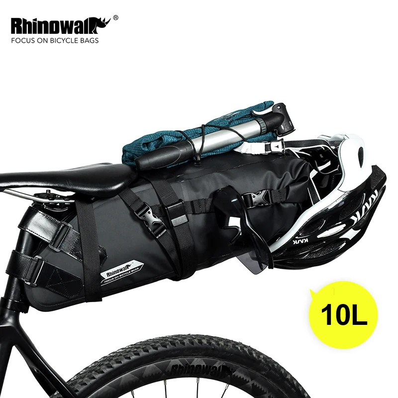 Rhinowalk 10L велосипед Водонепроницаемый велосипедное седло мешок Светоотражающие