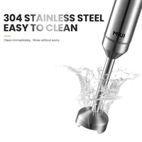MIUI Hand Immersion Blender 1000W Powerful 4-in-1,Stainless Steel Stick Food Mixer,700ml Mixing Beaker,500ml Processor,Whisk 3