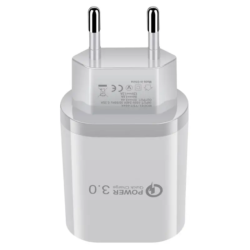 QC3.0 быстрое зарядное устройство для мобильного телефона, USB зарядное устройство для путешествий, умный планшет, зарядное устройство, адаптер для ЕС, США, вилка для Xiaomi huawei