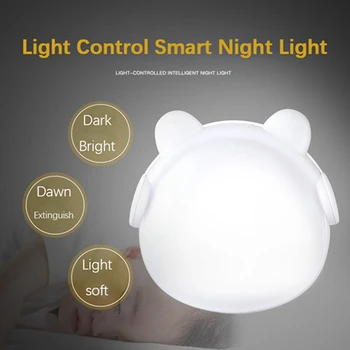 

LED Induction Room Bedroom Corridor Energy-saving LED Night Light Hot Mini American Plug-in Headphones Light Control LED Bulbs