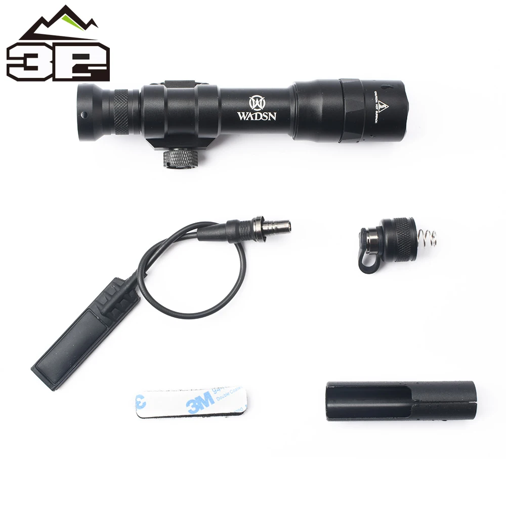

Outdoor Tactical Flashlight M600DF Dual Fuel LED Scout Light 1400 Lumens Airsoft Torches MILSTD-1913 Rails Weapon Lights WD04001