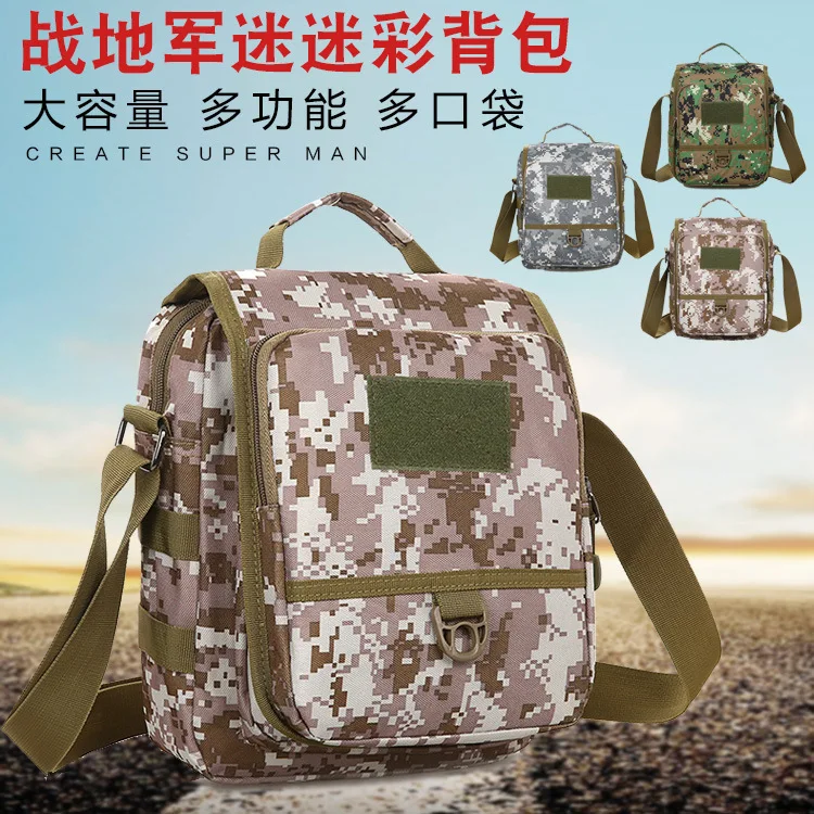 

Outdoor Army Camouflage Men And Women Tactical Multi-functional Riding Sports Slingshot iPad Shoulder Hand Backpack
