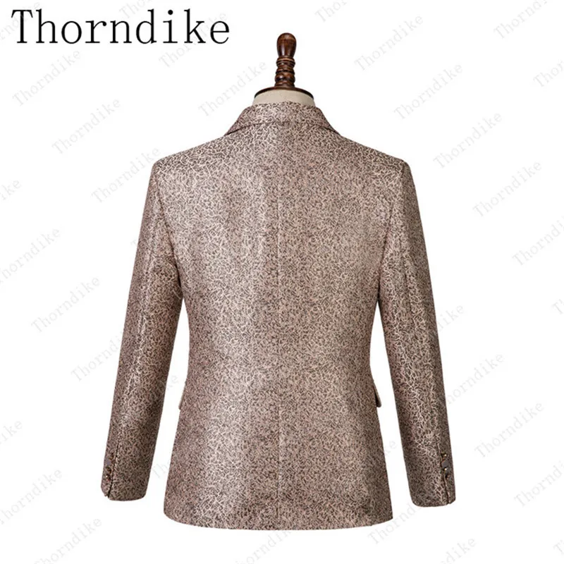 Thorndike costum сделано Роскошная только куртка hombre bordado мужской свадебный костюм леопардовый блейзер с рисунком блестящие лацканы мужской Wondeful костюм