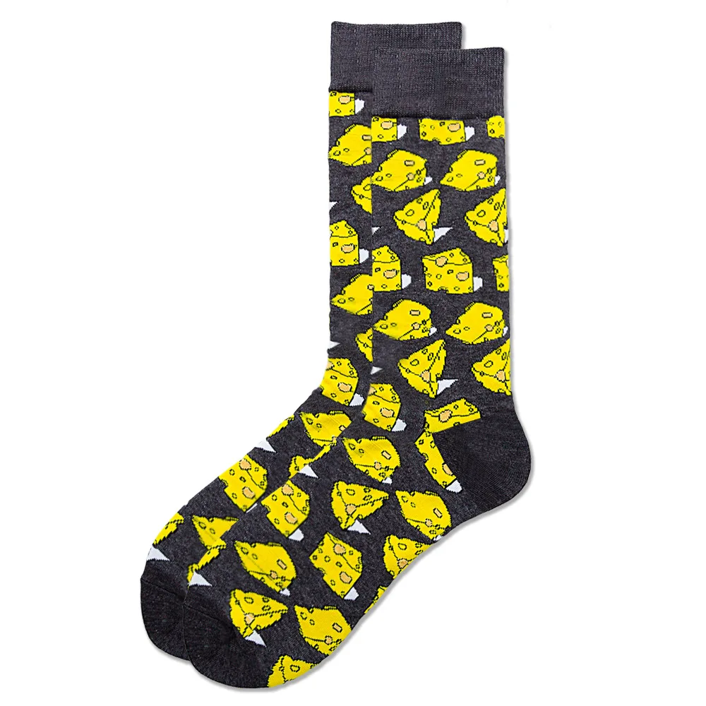 Vibrant Geometric Chess Pattern Cotton Socks - Colorful & Fun Gift