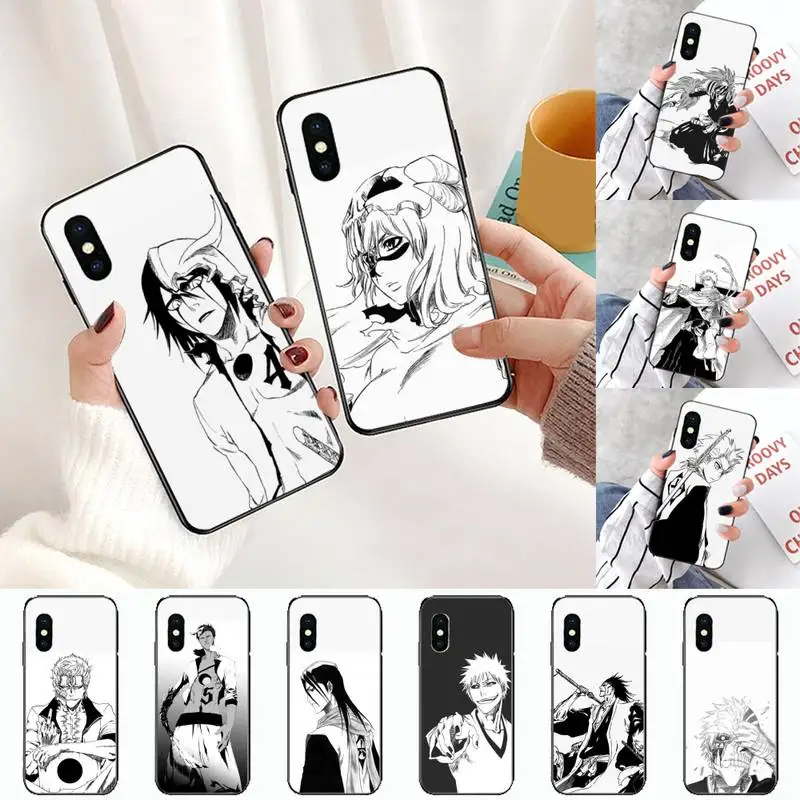 Чехол для телефона с рисунком аниме отбеливатель черный и белый iPhone 11 12 pro MINI XS MAX 8