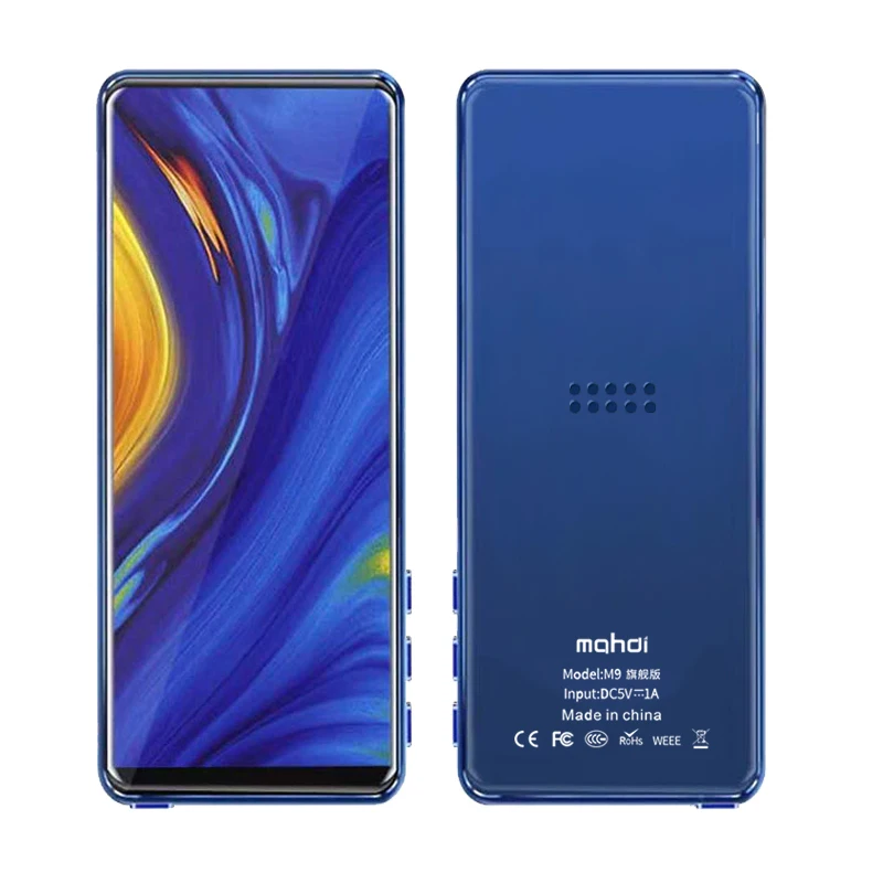 Blue Mahdi M9 MP4 плеер Bluetooth 5,0 сенсорный экран 3,5 дюймов HD HIFI 8 Гб музыкальный MP4 плеер поддержка видеокарты с динамиком - Цвет: Blue
