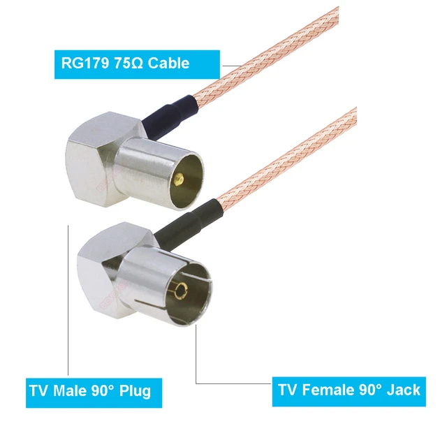 Cable Antenna Tv Coaxial Male Female, 75 Ohm Antenna Cable