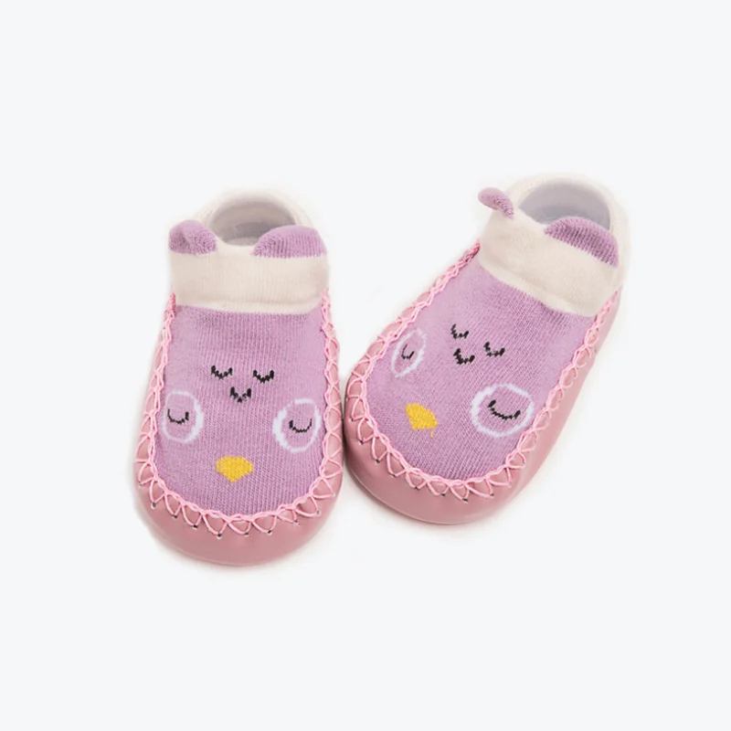Зимние носки для малышей нескользящие носки для новорожденных мальчиков и девочек хлопковые носки с рисунками милые прогулочные ботинки для малышей 0-6-12 месяцев - Цвет: 01