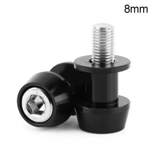 8mm Black 1 пара алюминиевых катушек маятника мотоцикла стенд винты слайдер для H-onda Kawasaki - Цвет: 8mm Black