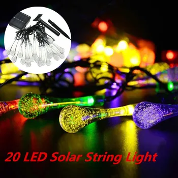 

4.8M 20 LED Solar Power Raindrop String Fairy Light for Christmas Party Decor Water Droplets Holiday Lighting