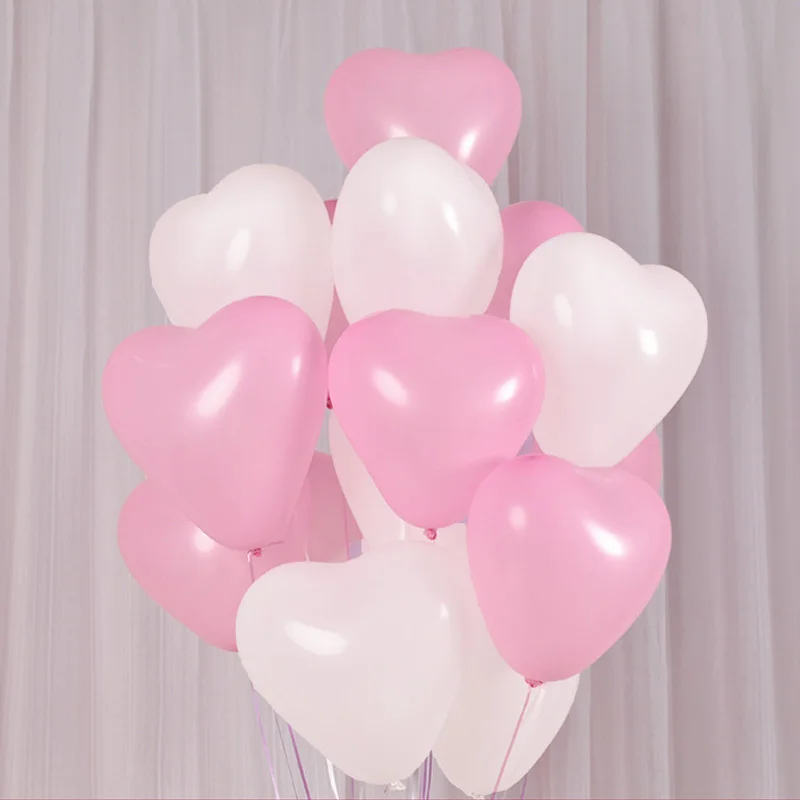 

10pcs 2.2g Romantic Heart Love Latex Helium Balloon Inflatable Wedding Decoration Happy Birthday Party Decorations Kids Balloons