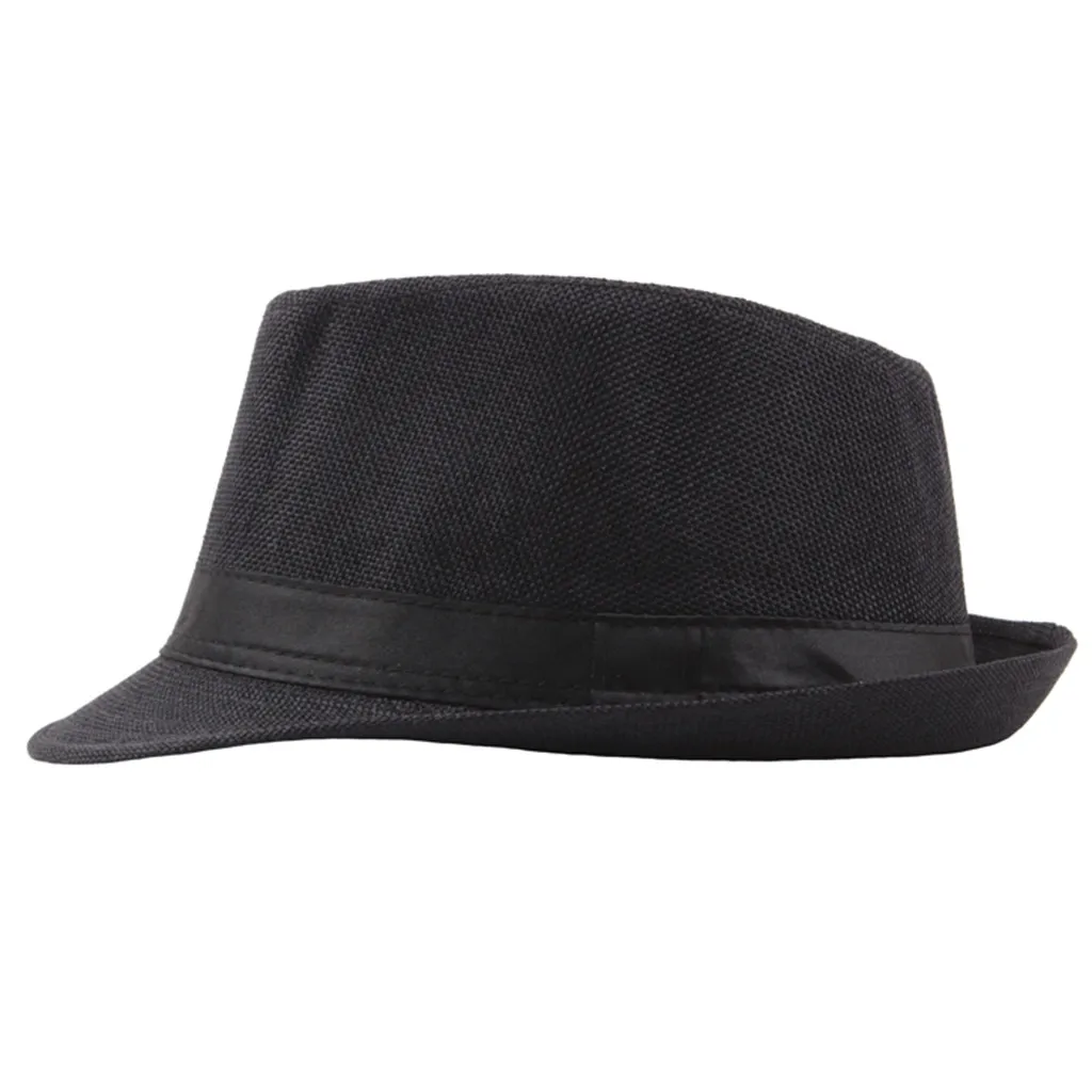 Шляпа серая джазовая шляпа мужская из дышащего хлопка верхняя шляпа уличная Солнцезащитная шляпа кудрявая соломенная шляпа с полями 19Aug6 P30
