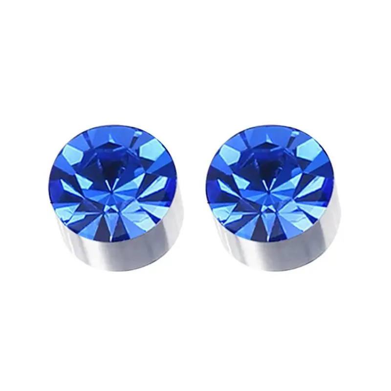 Dark Blue 1 пара сережек для похудения здоровые магнитные терапевтические магнитные Сережки для похудения массажные тонкие Сережки для похудения - Цвет: Dark Blue