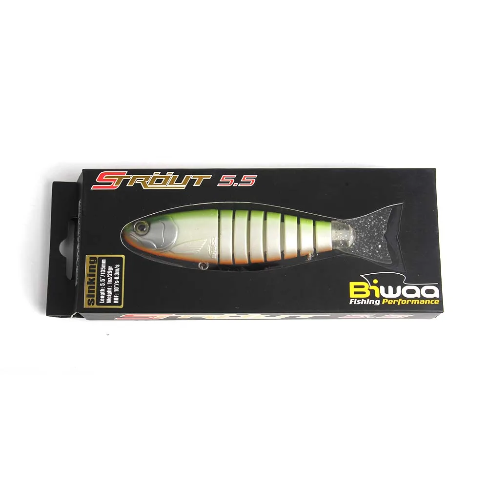 D Biwaa S'TROUT 5," 135mm29g мягкая плавающая приманка shad Мягкая приманка Спиннер бигбейт подходит для форели окуня щуки Мускусная морская приманка - Цвет: D