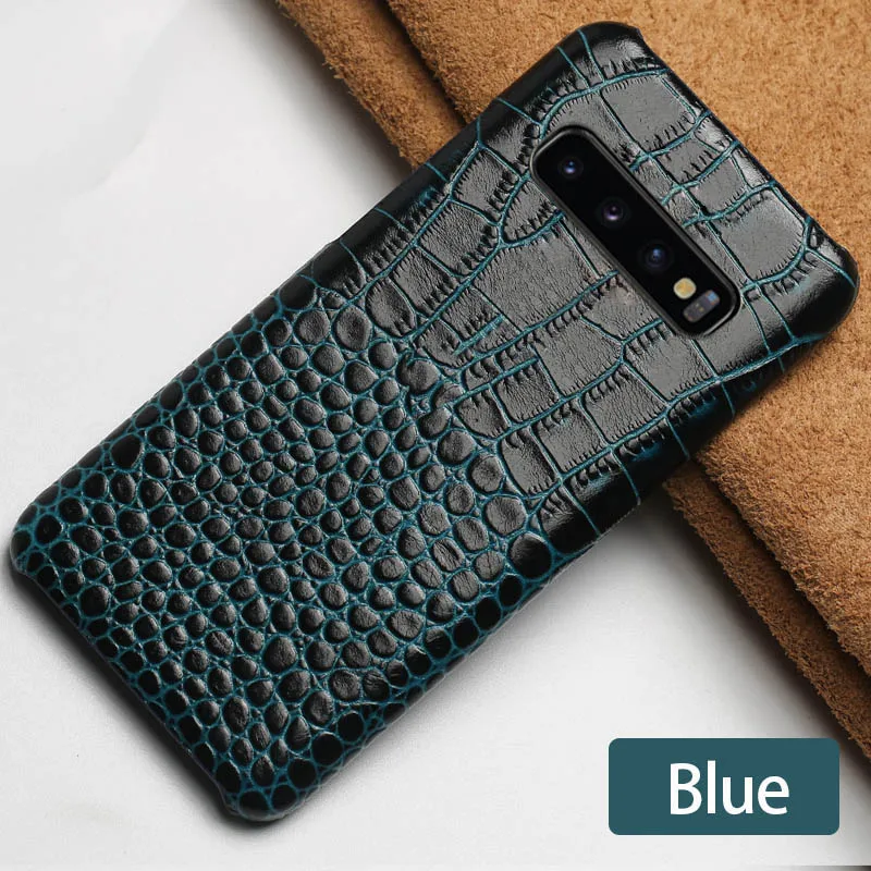 Кожаный чехол для телефона для samsung Galaxy A20 A30 A40 A50 A70 S6 S7 край S8 S9 S10 плюс Чехол для Note 8, 9, 10, плюс A5 A7 A8 J5 J6 - Цвет: Blue